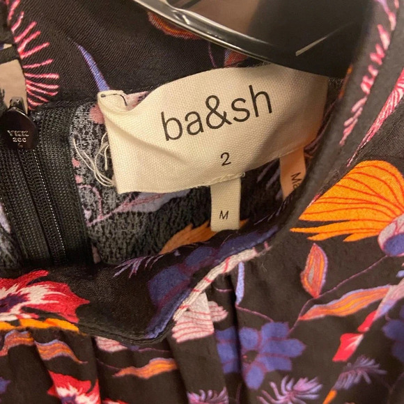 ba&sh Maha Floral Black Size Medium - Picture 10 of 11